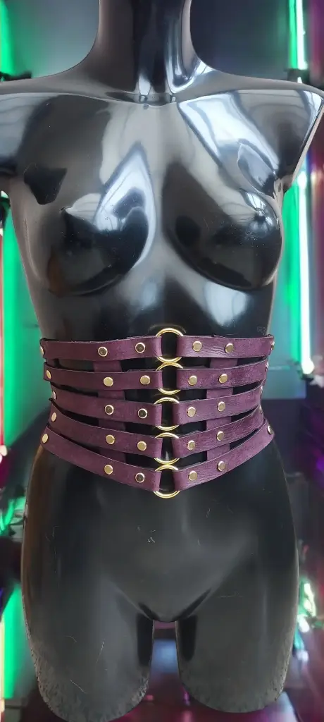 Serre-taille Sanglé mauve (Noir)