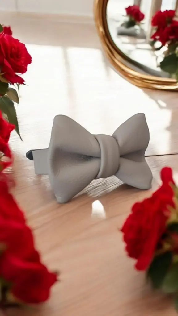 Choker Noeud papillon Eternité gris