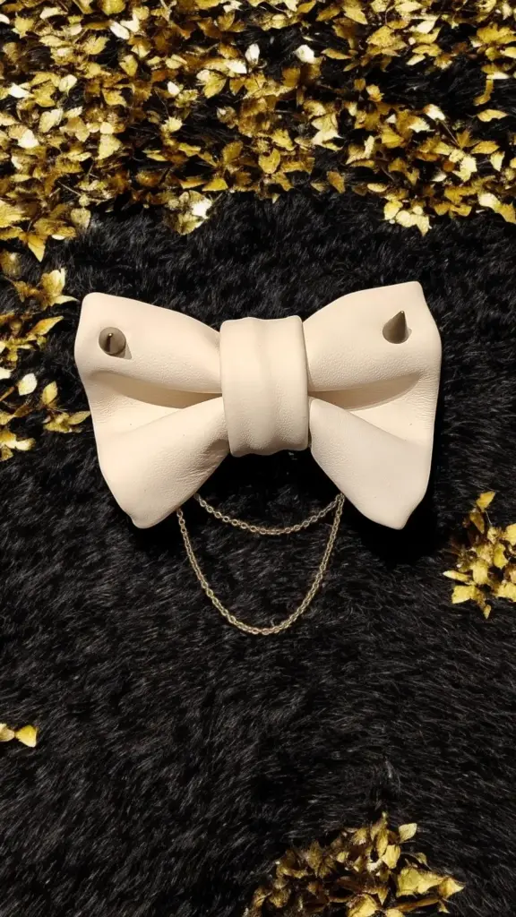 Choker Noeud Papillon Distinction Blanc 