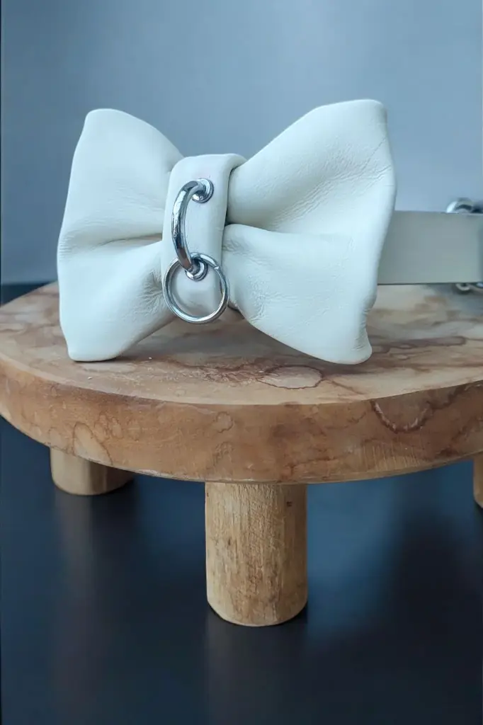 Choker Noeud papillon Désir blanc 