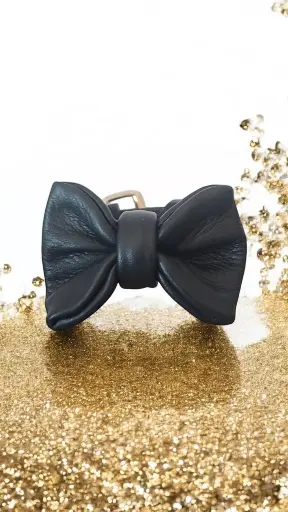 Choker Noeud papillon Eternité noir 